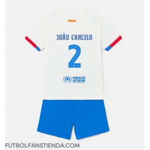Barcelona Joao Cancelo #2 Segunda Equipación Niños 2023-24 Manga Corta (+ Pantalones cortos)
